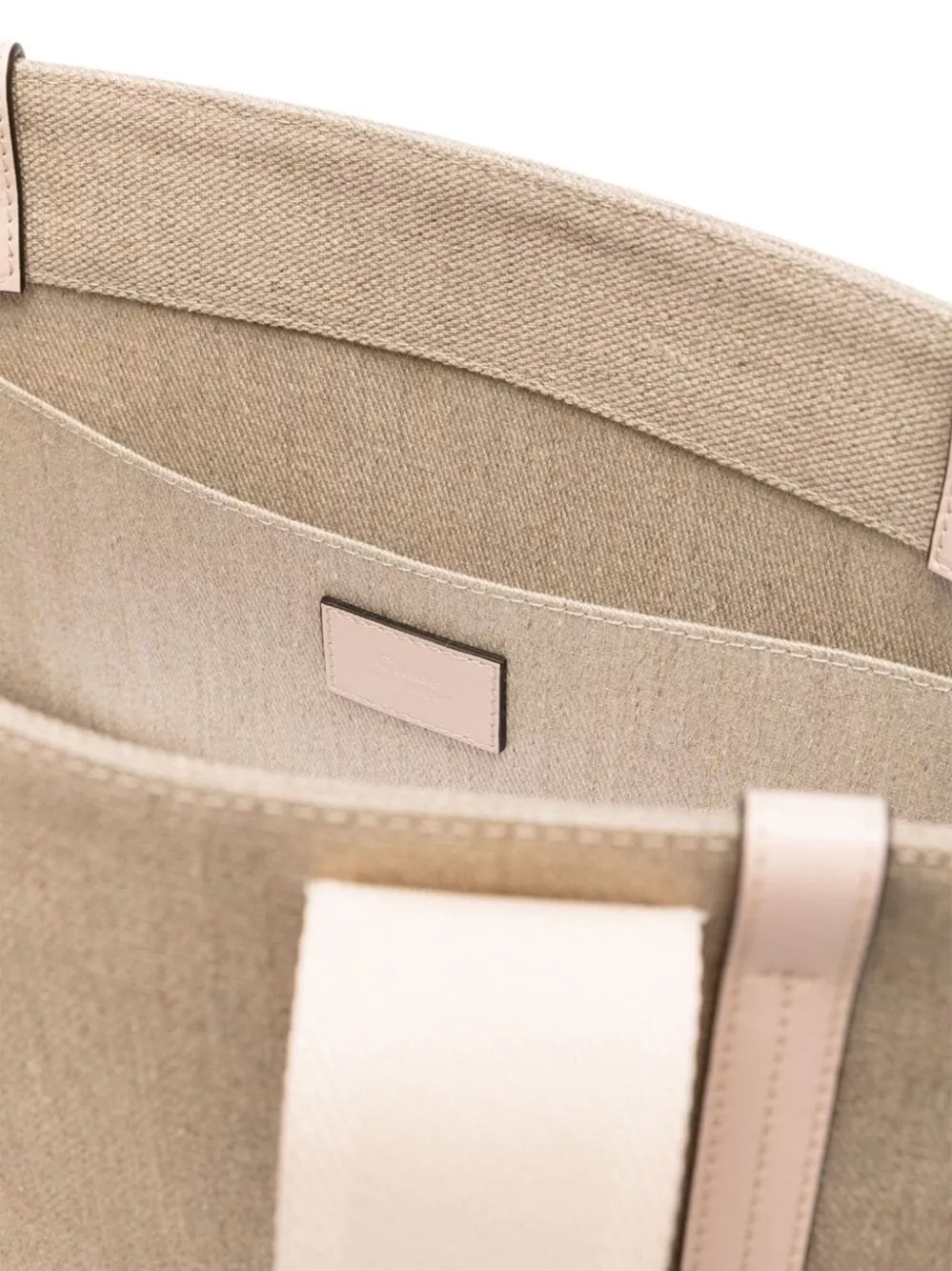 Chloé Borsa medium Woody in canvas, view 2