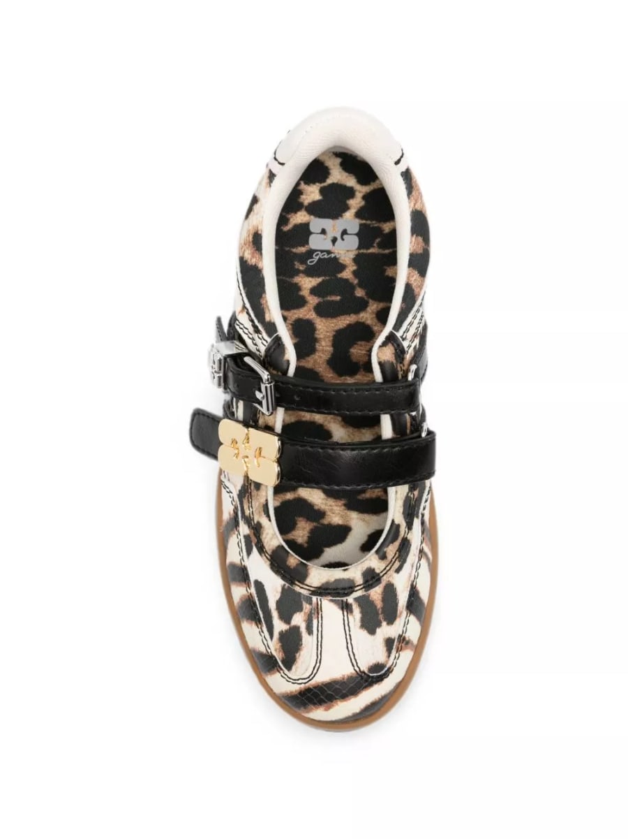 Ganni Ballerine a stampa zebra, view 3
