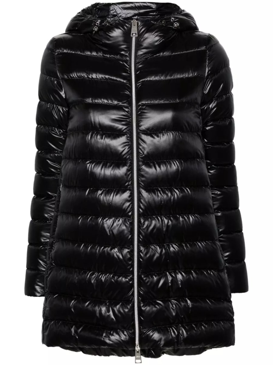 Herno Giacca midi in piuma a forma A