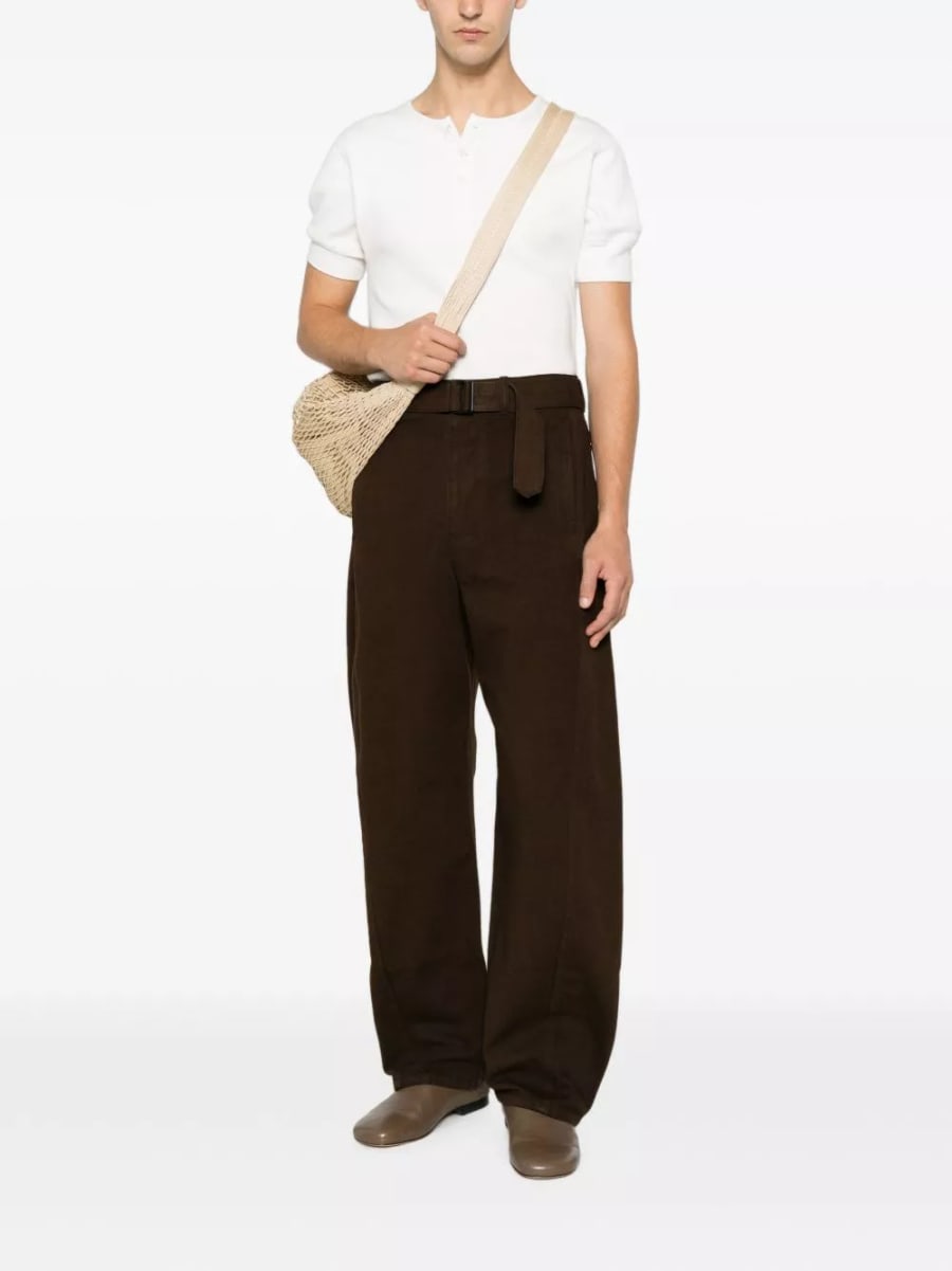 Lemaire Jeans con cintura annodata, view 4