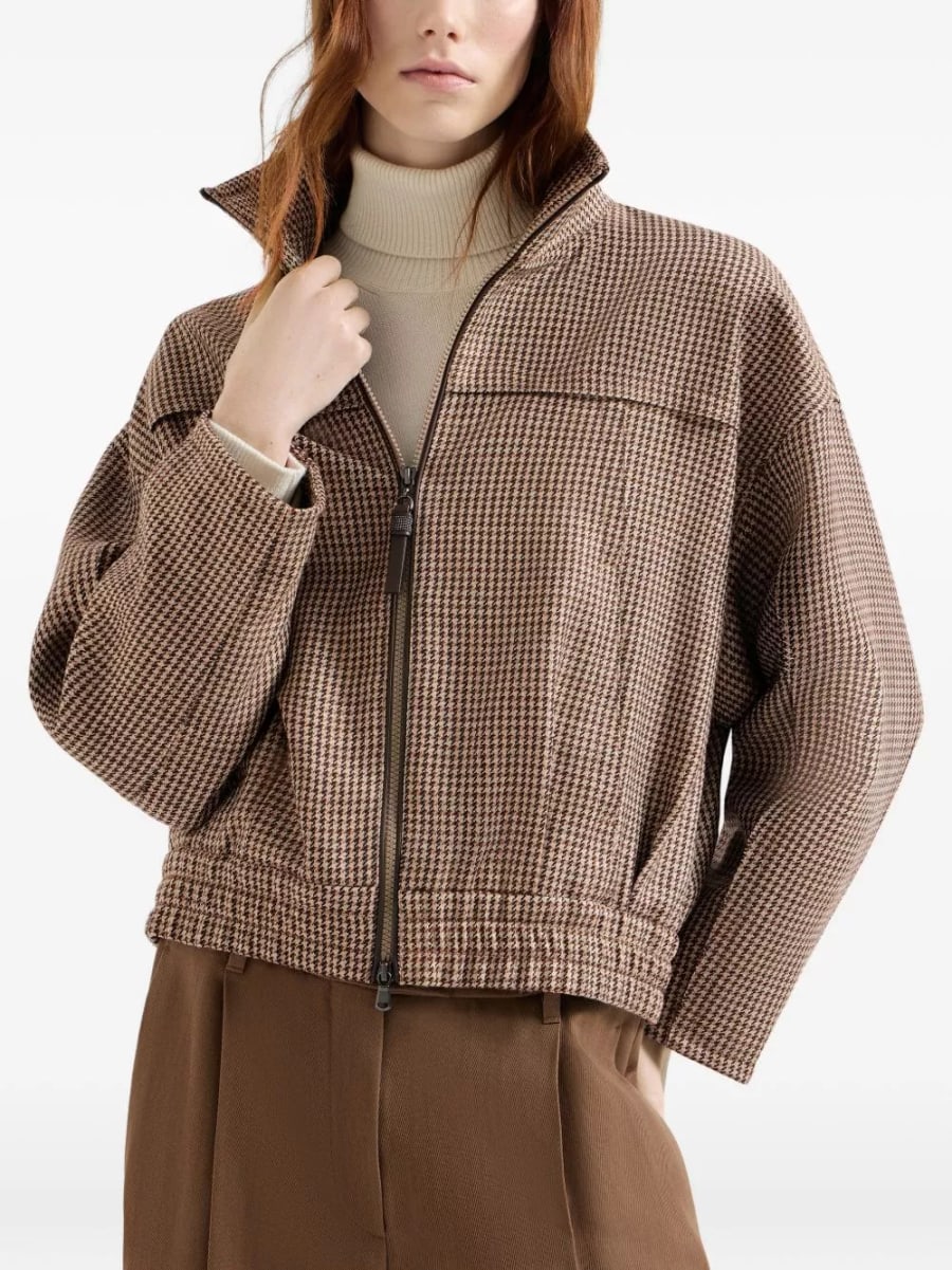Brunello Cucinelli Giacca blouson in lana, view 4