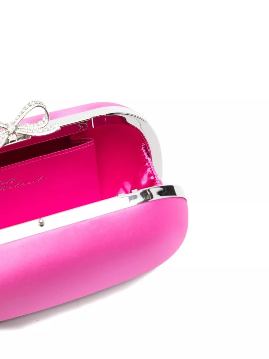self-portrait Clutch in raso, view 5