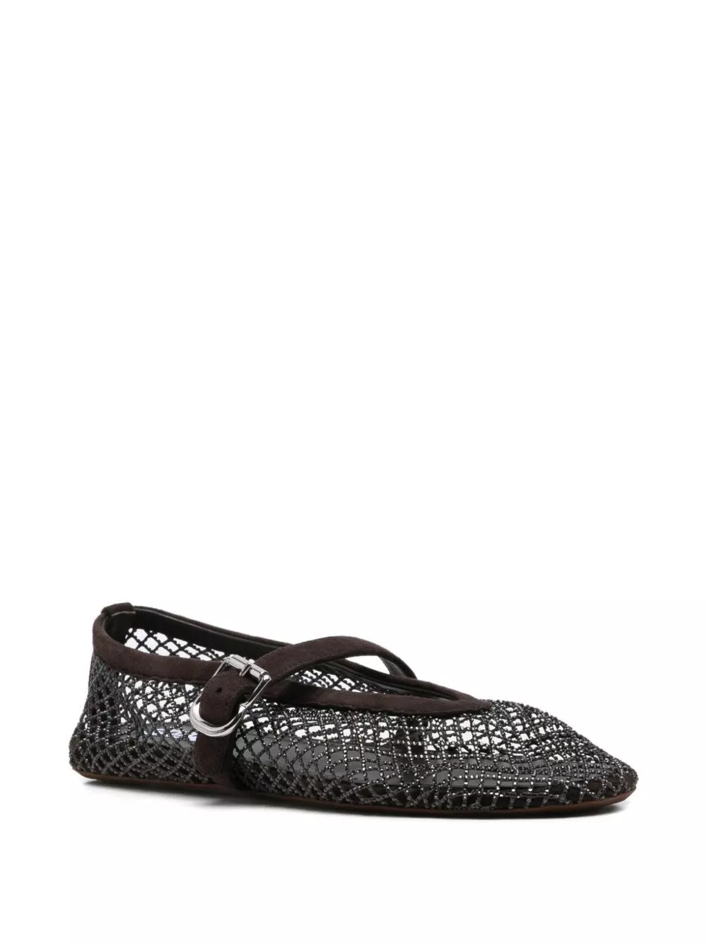 Alaïa Ballerine in rete impreziosite con strass, view 2