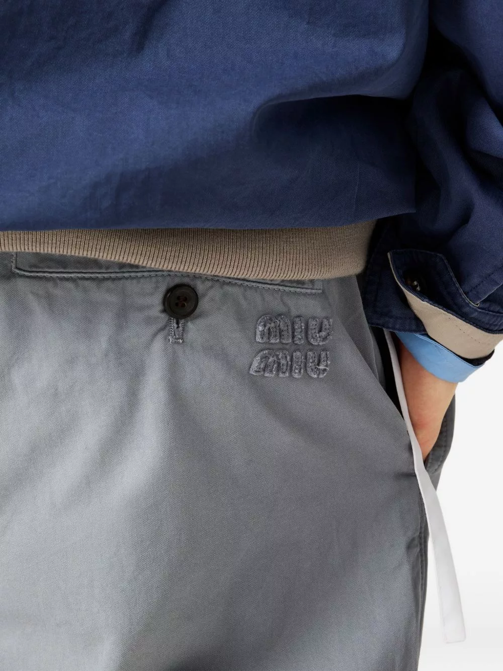 Miu Miu Pantaloni in cotone, view 2