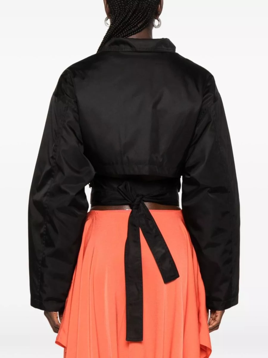 Alaïa Giacca bomber in nylon, view 3