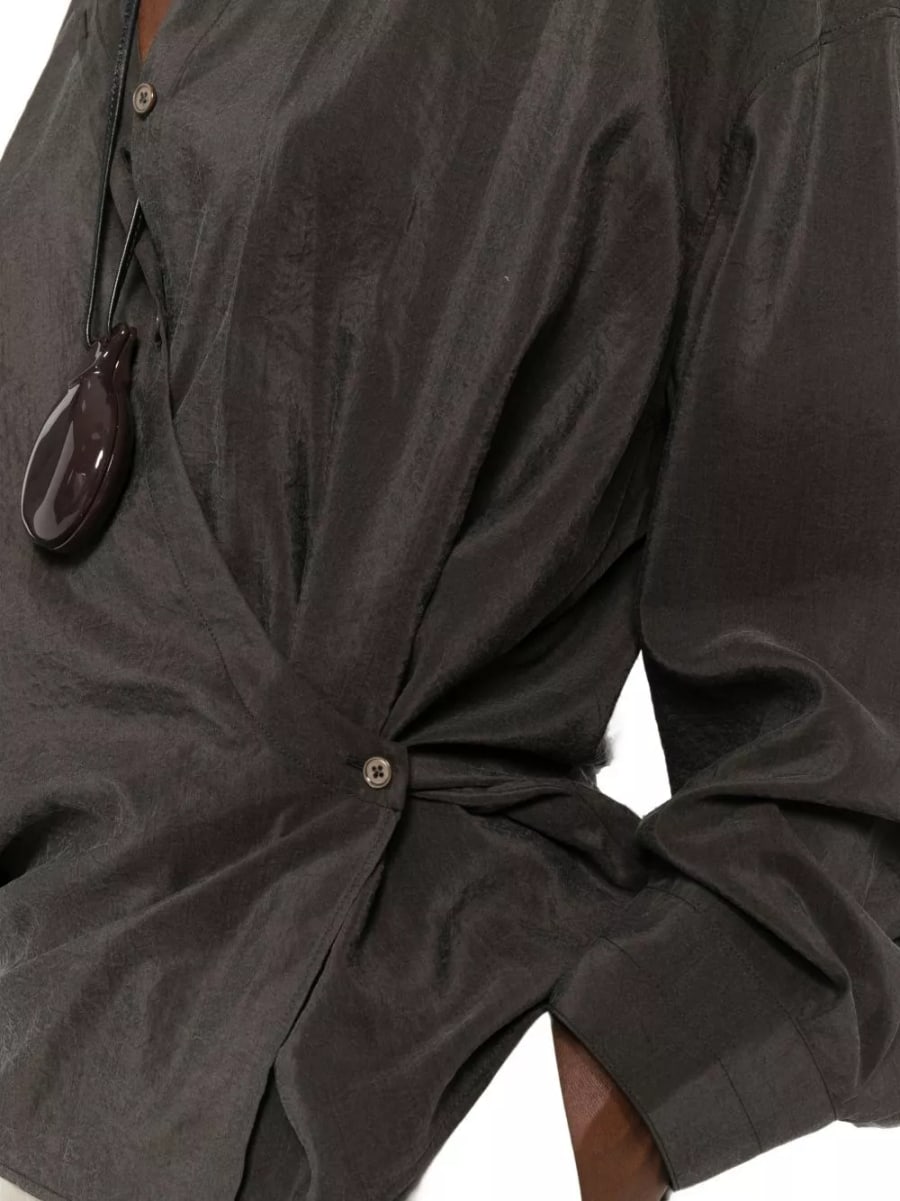 Lemaire Camicia in seta attorcigliata, view 4