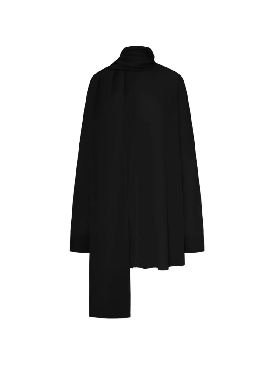 Toteme Blusa con sciarpa drappeggiata, view 2