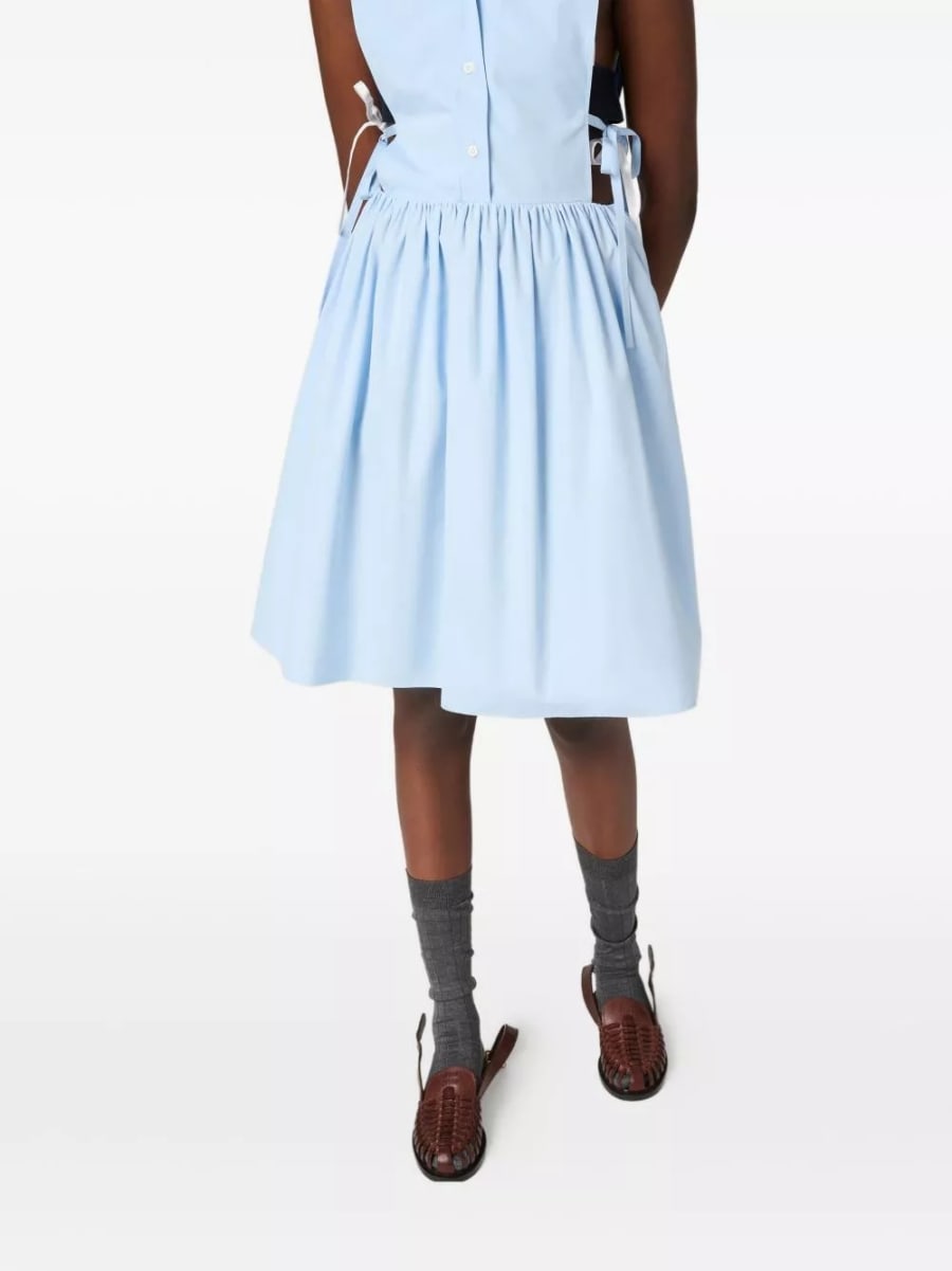 Miu Miu Abito camicia in cotone, view 4