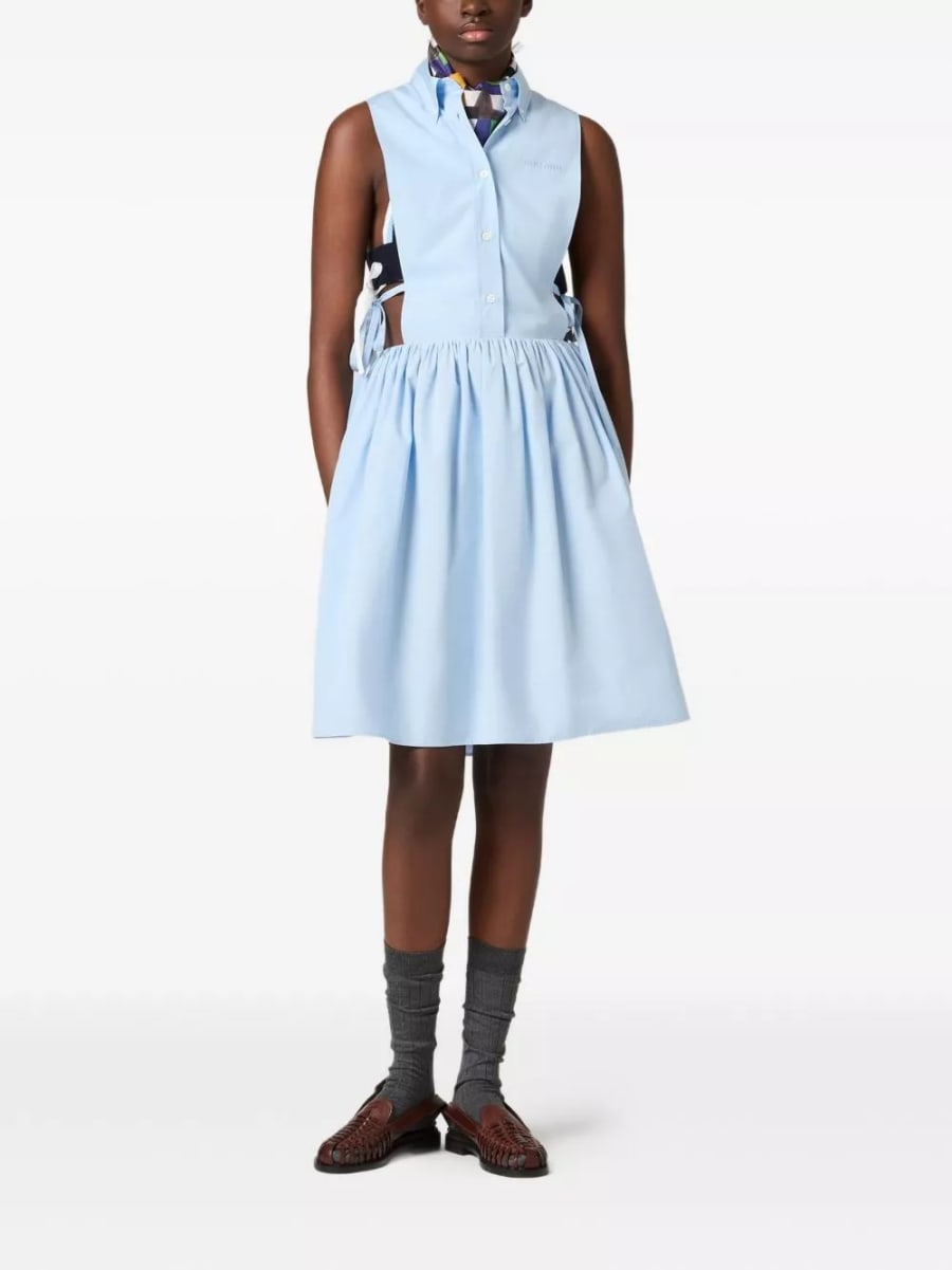Miu Miu Abito camicia in cotone, view 5