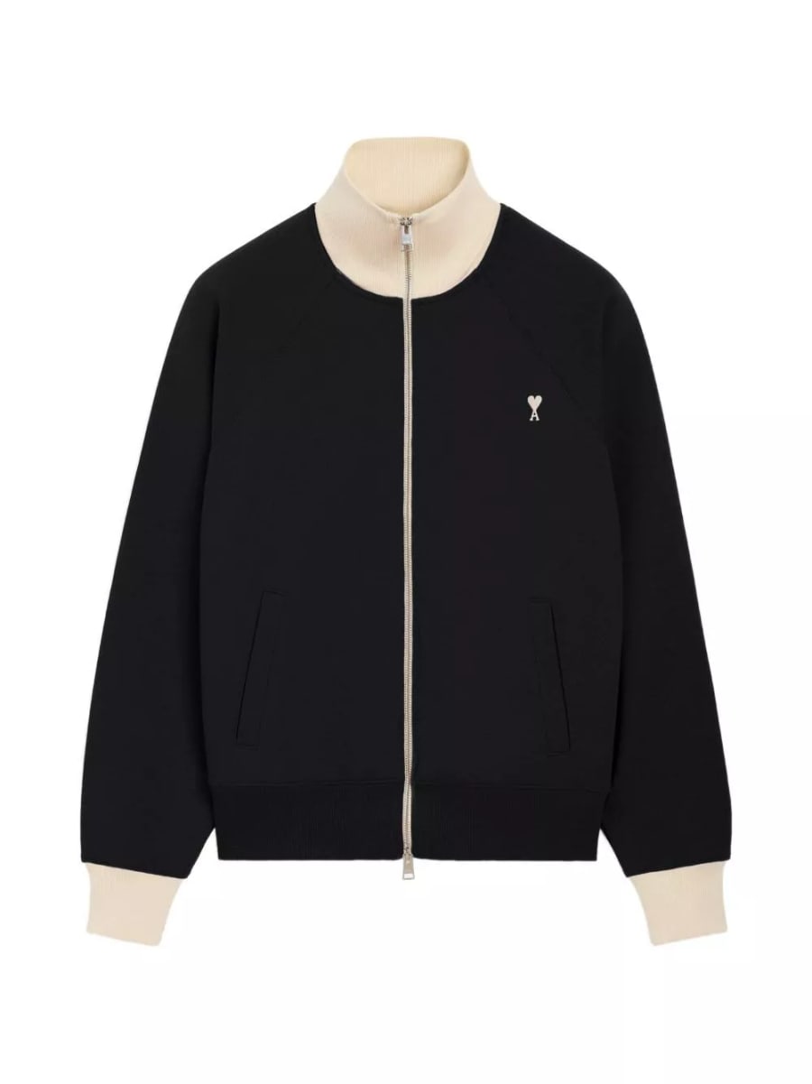 AMI Paris Felpa con zip Ami De Coeur