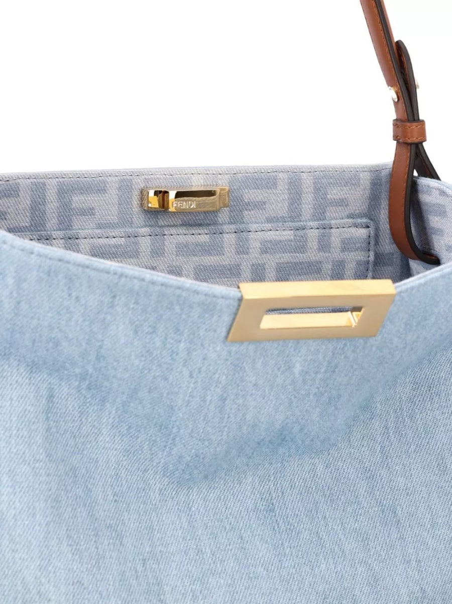 Fendi Fendi Way medium denim tote, view 2