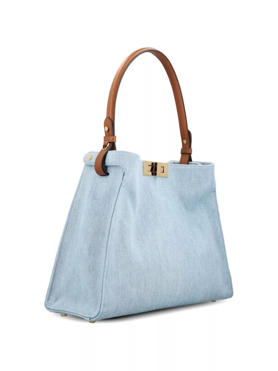 Fendi Fendi Way medium denim tote, view 4