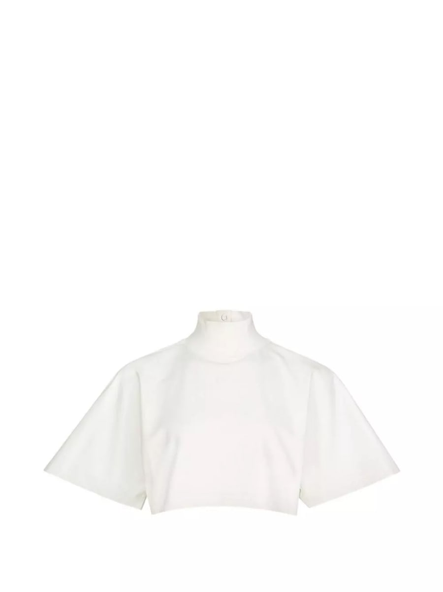 Alaïa Top in cotone a collo alto