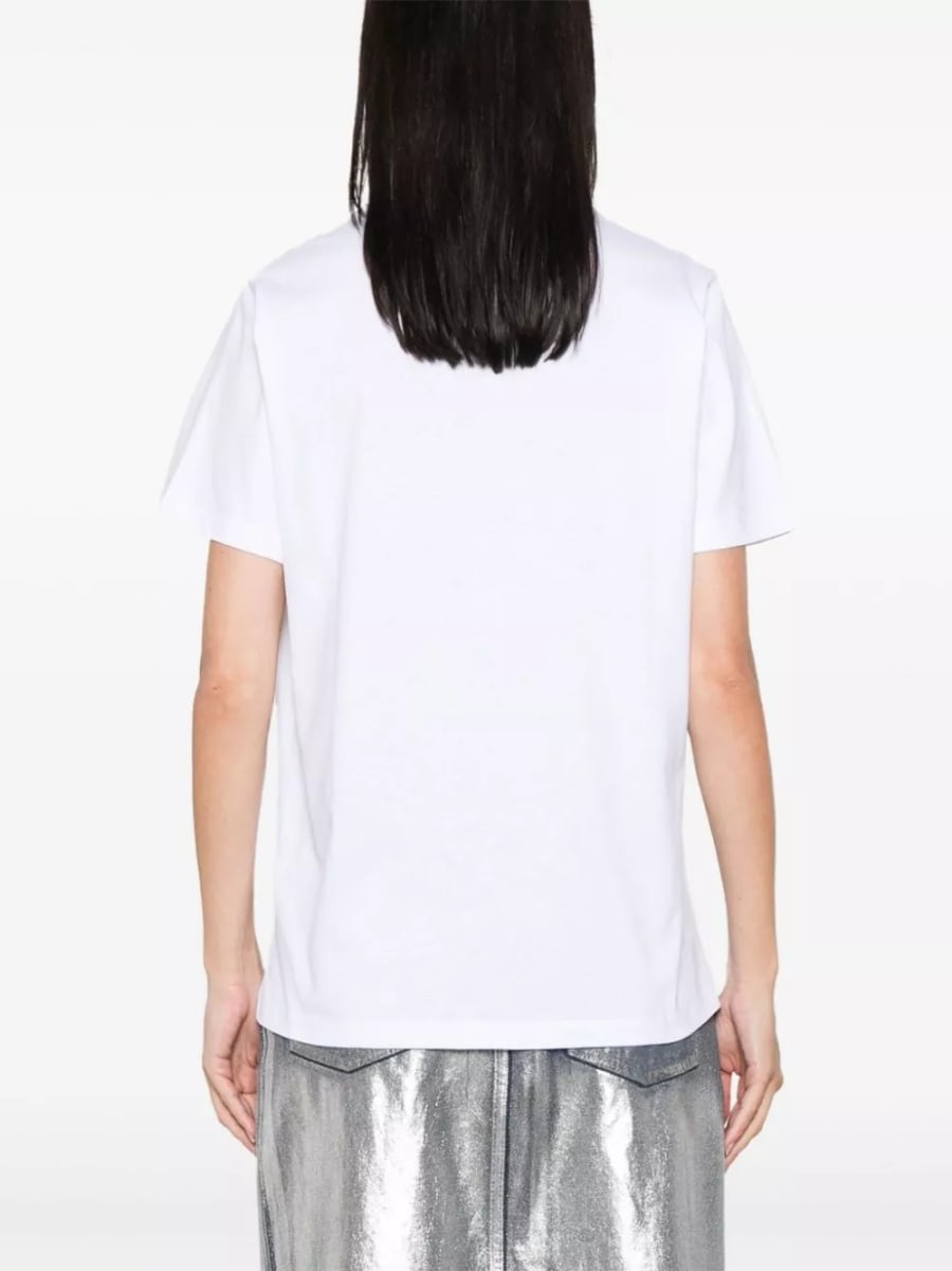 Ganni T-shirt in cotone organico leopardato, view 4