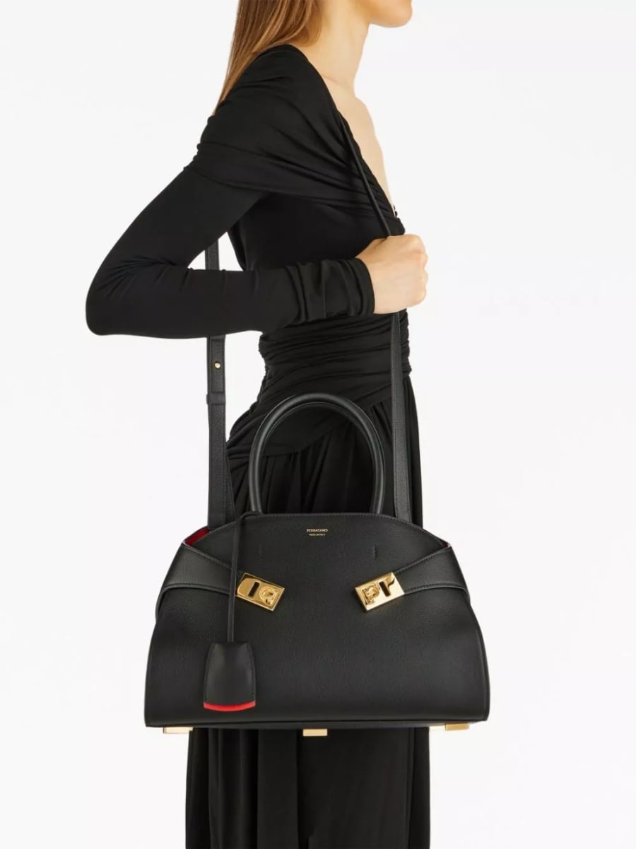 Ferragamo Borsa Tote in pelle Hug, view 2