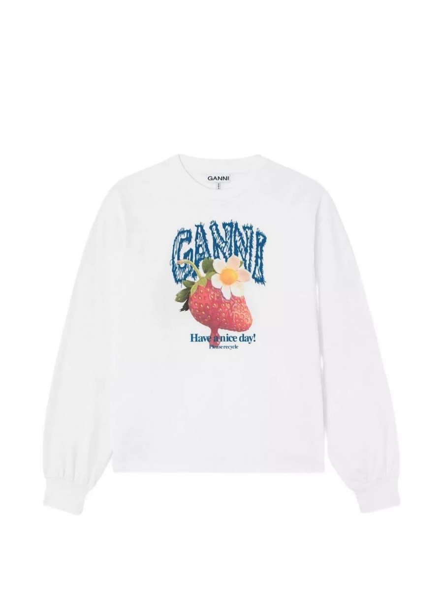 Ganni T-shirt in cotone stampato