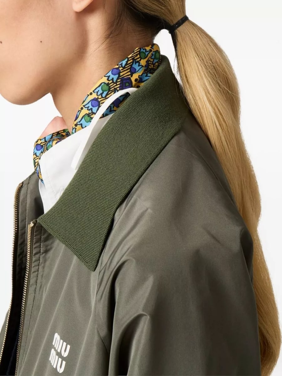 Miu Miu Giacca blouson con zip, view 3