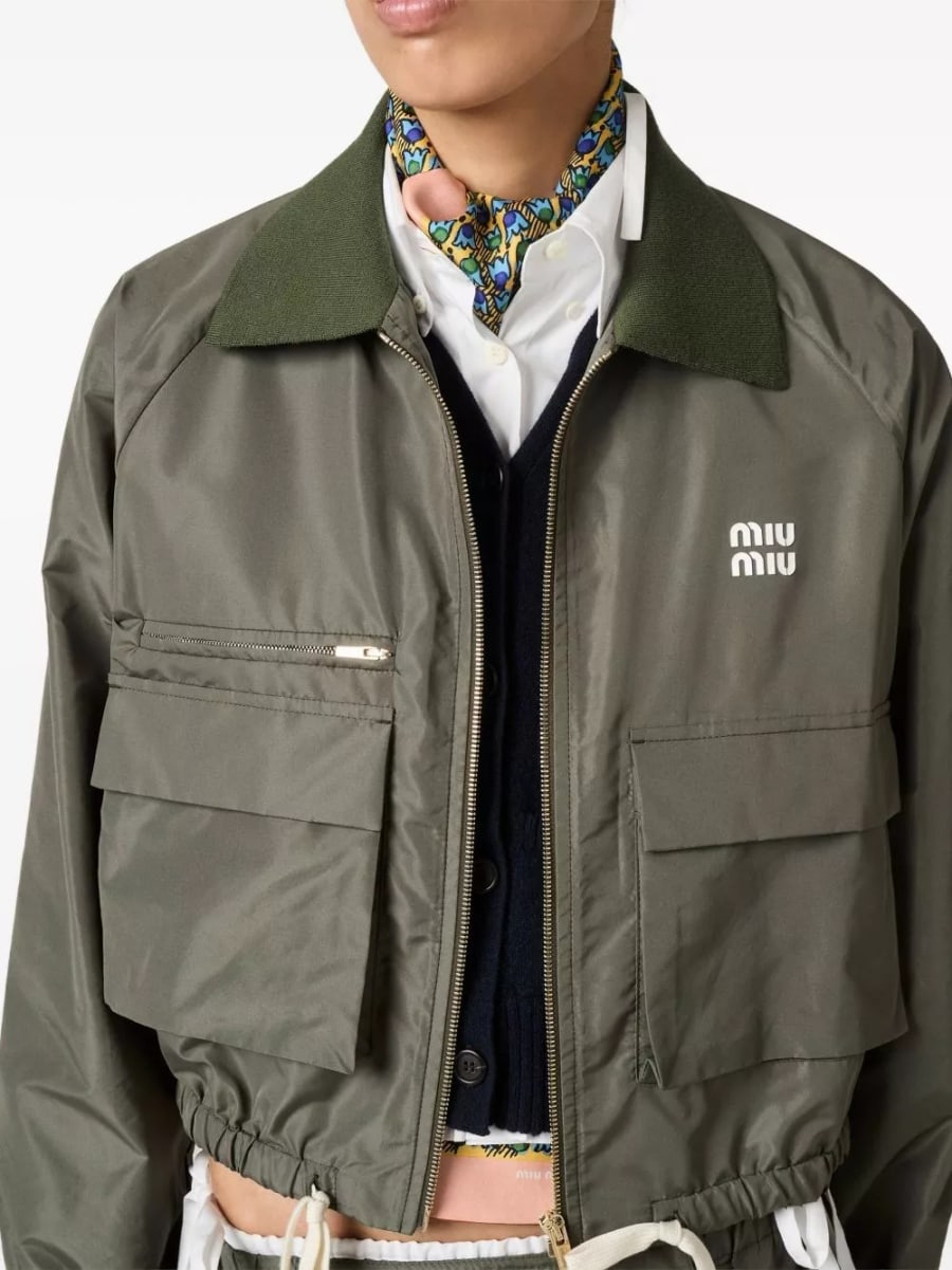 Miu Miu Giacca blouson con zip, view 4