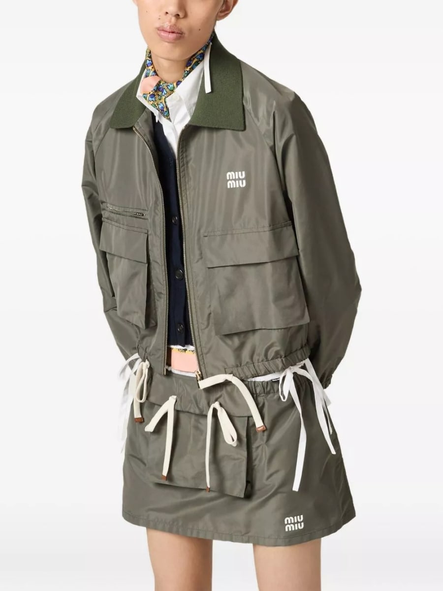 Miu Miu Giacca blouson con zip, view 5