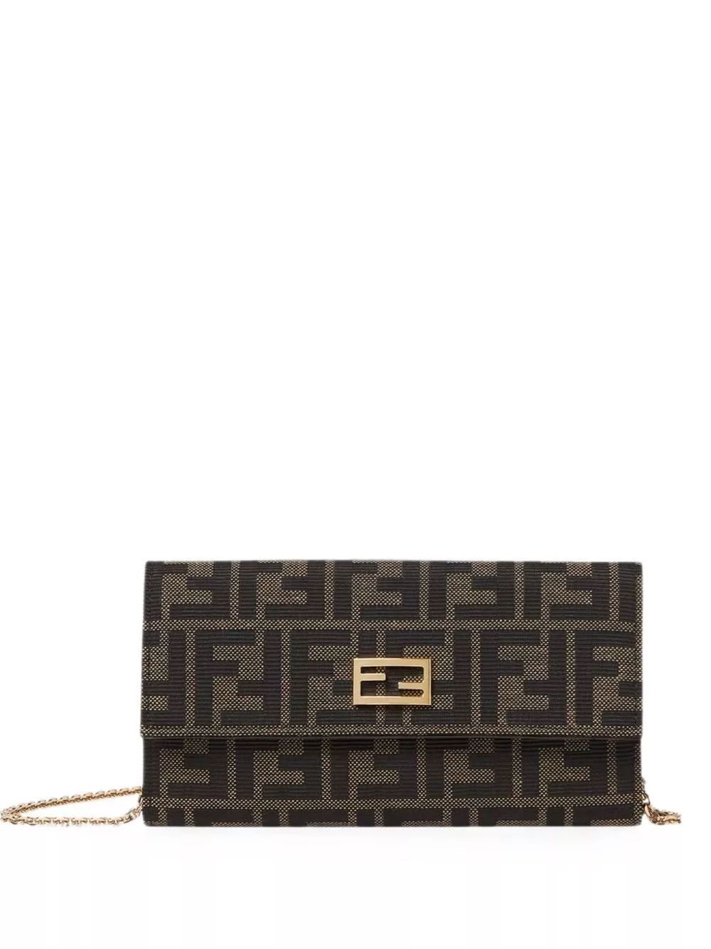 Fendi Portafoglio jacquard FF con catena