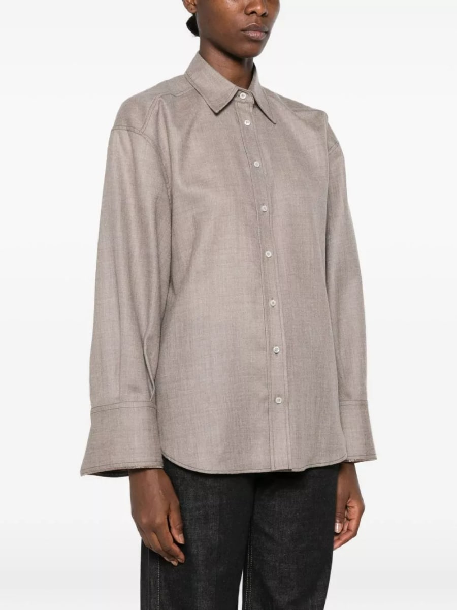 Brunello Cucinelli Camicia in lana, view 5
