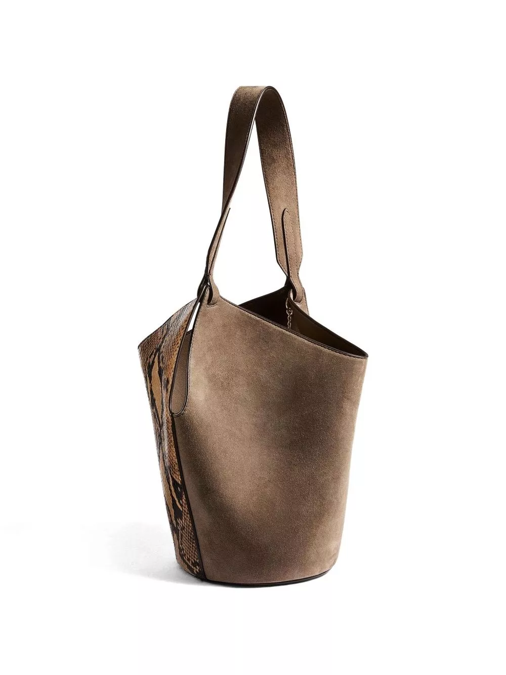 Khaite Borsa a secchiello mini in pelle Lotus, view 2