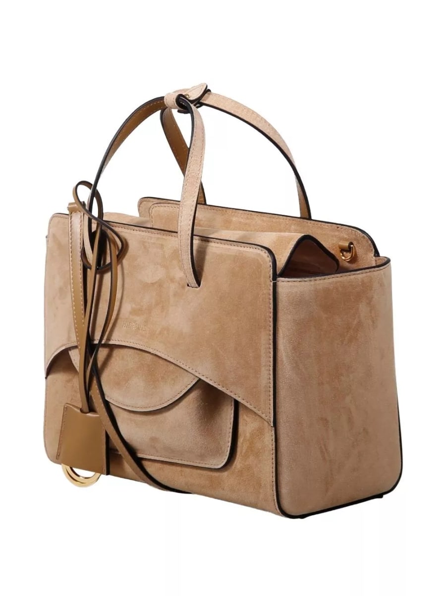 Hidesins Borsa tote media in pelle Flap, view 2