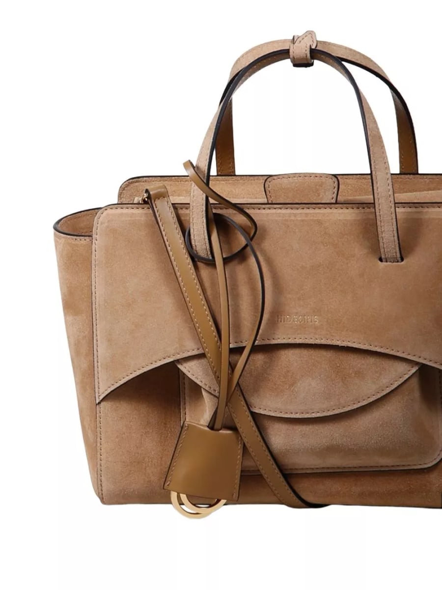 Hidesins Borsa tote media in pelle Flap, view 3