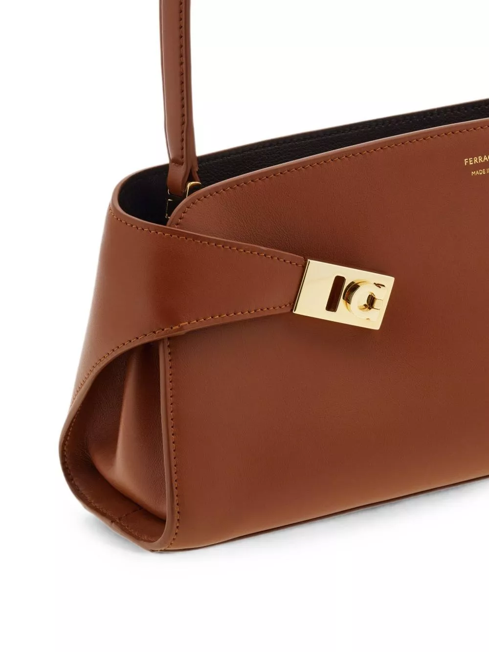 Ferragamo Borsa a spalla in pelle Hug e/w, view 2