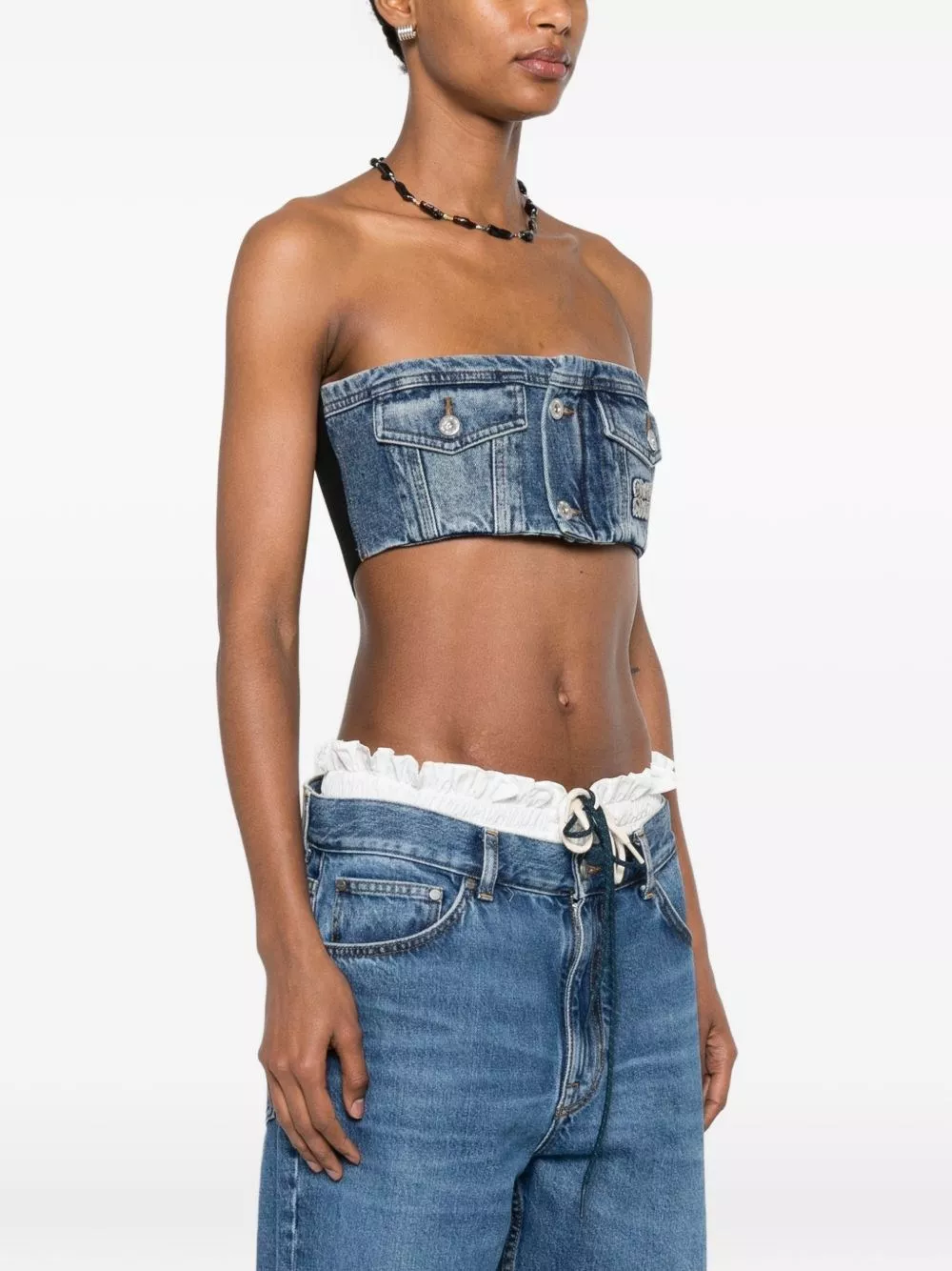 Miu Miu Top in denim, view 2