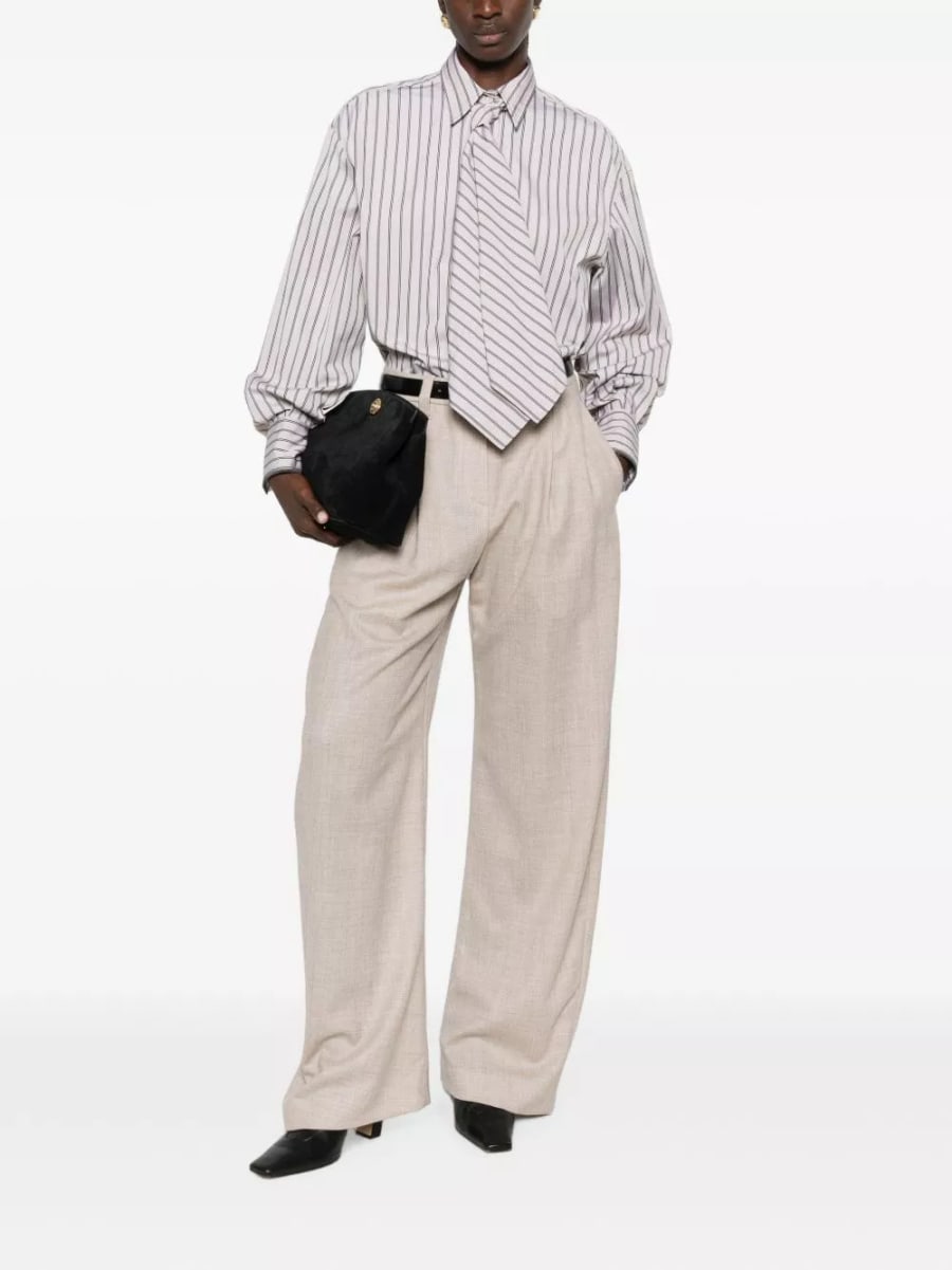 Brunello Cucinelli Camicia a righe in cotone, view 3