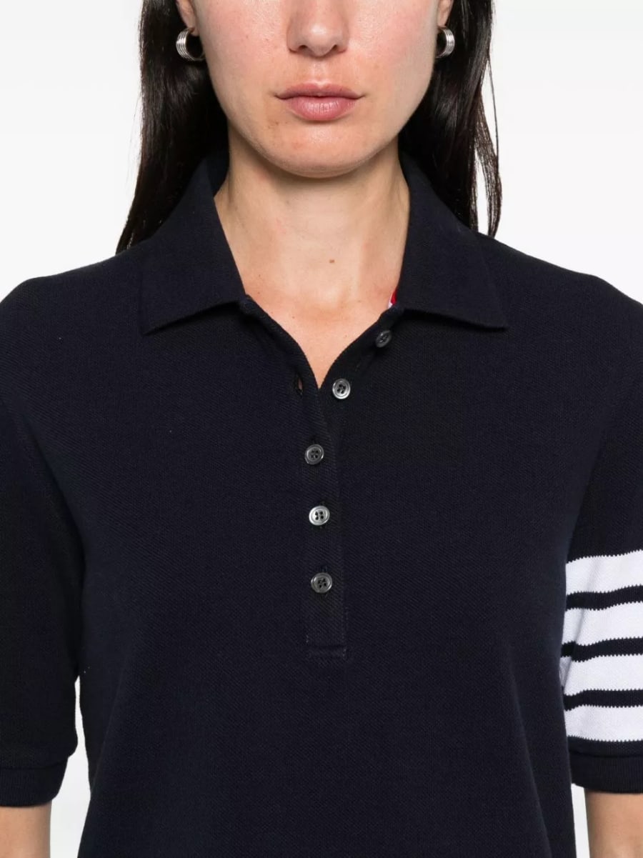Thom Browne la polo in cotone, view 2