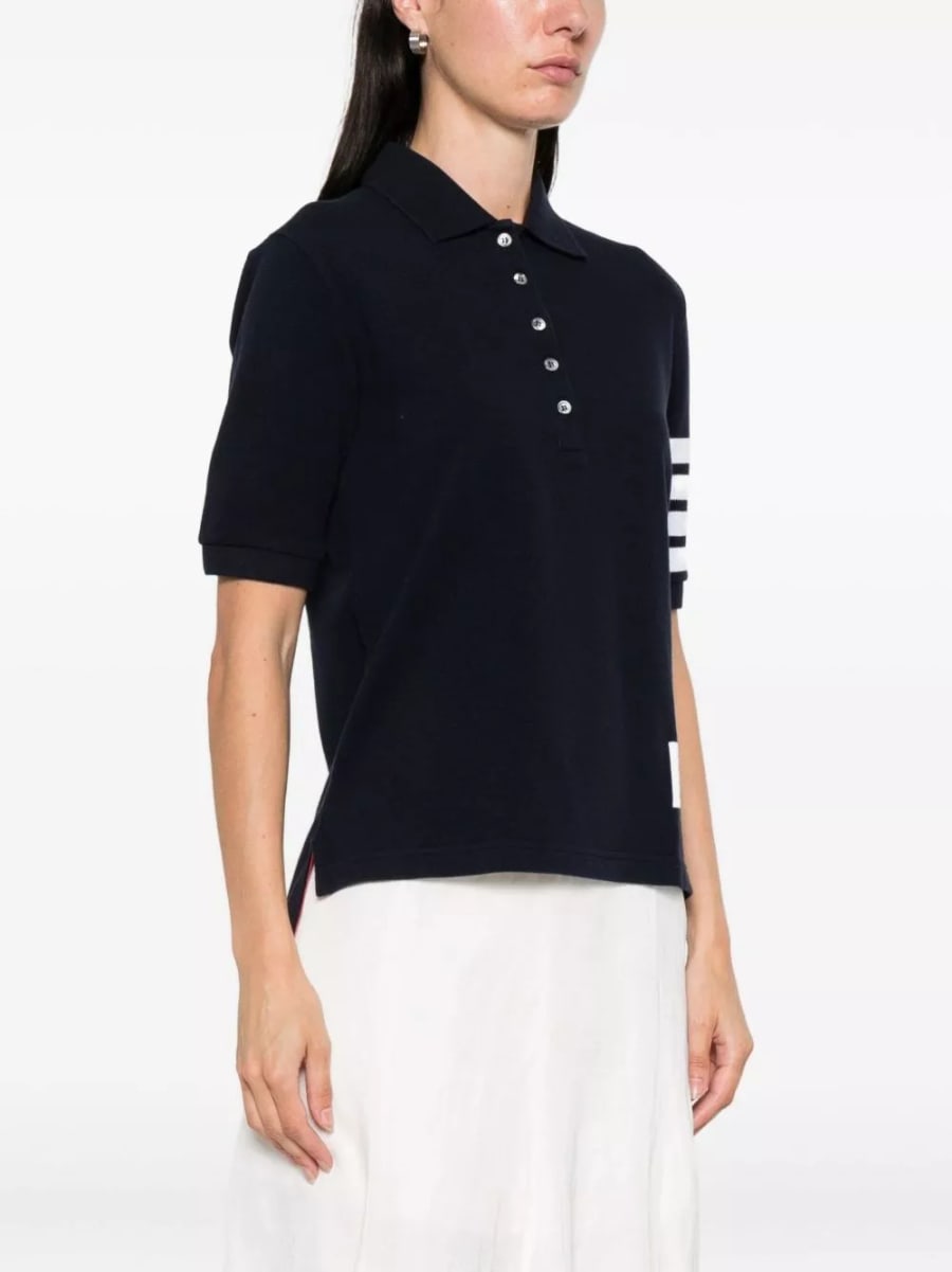 Thom Browne la polo in cotone, view 3