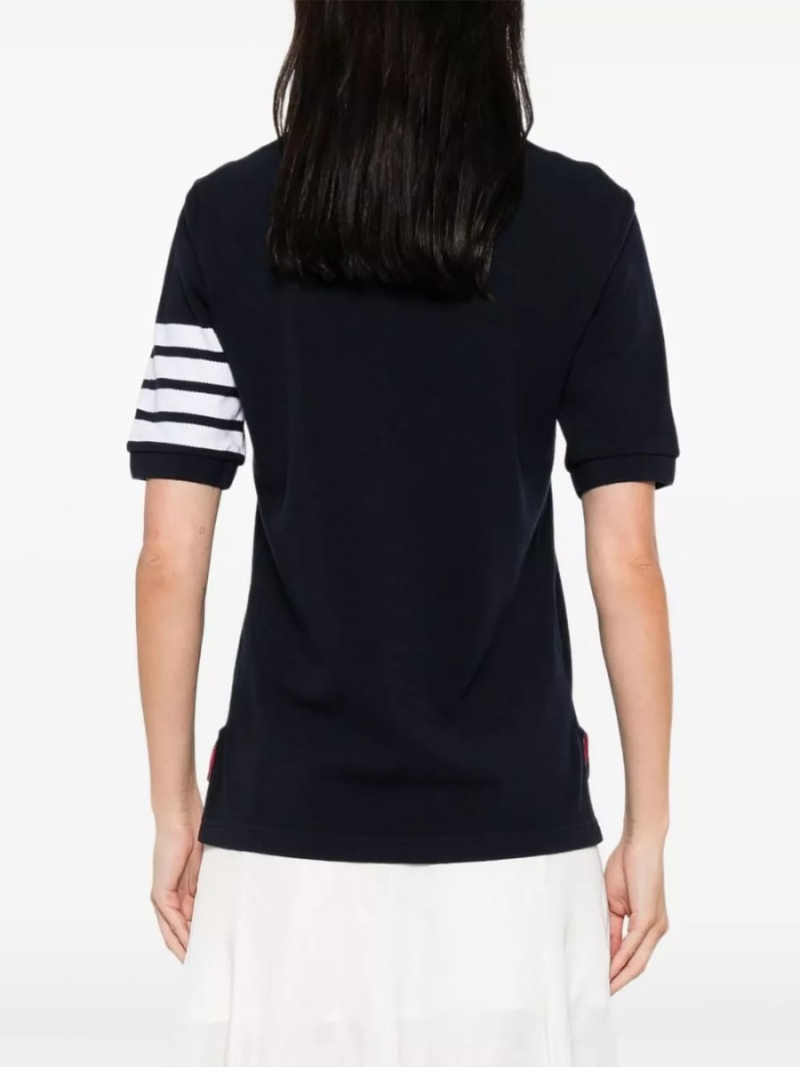 Thom Browne la polo in cotone, view 4