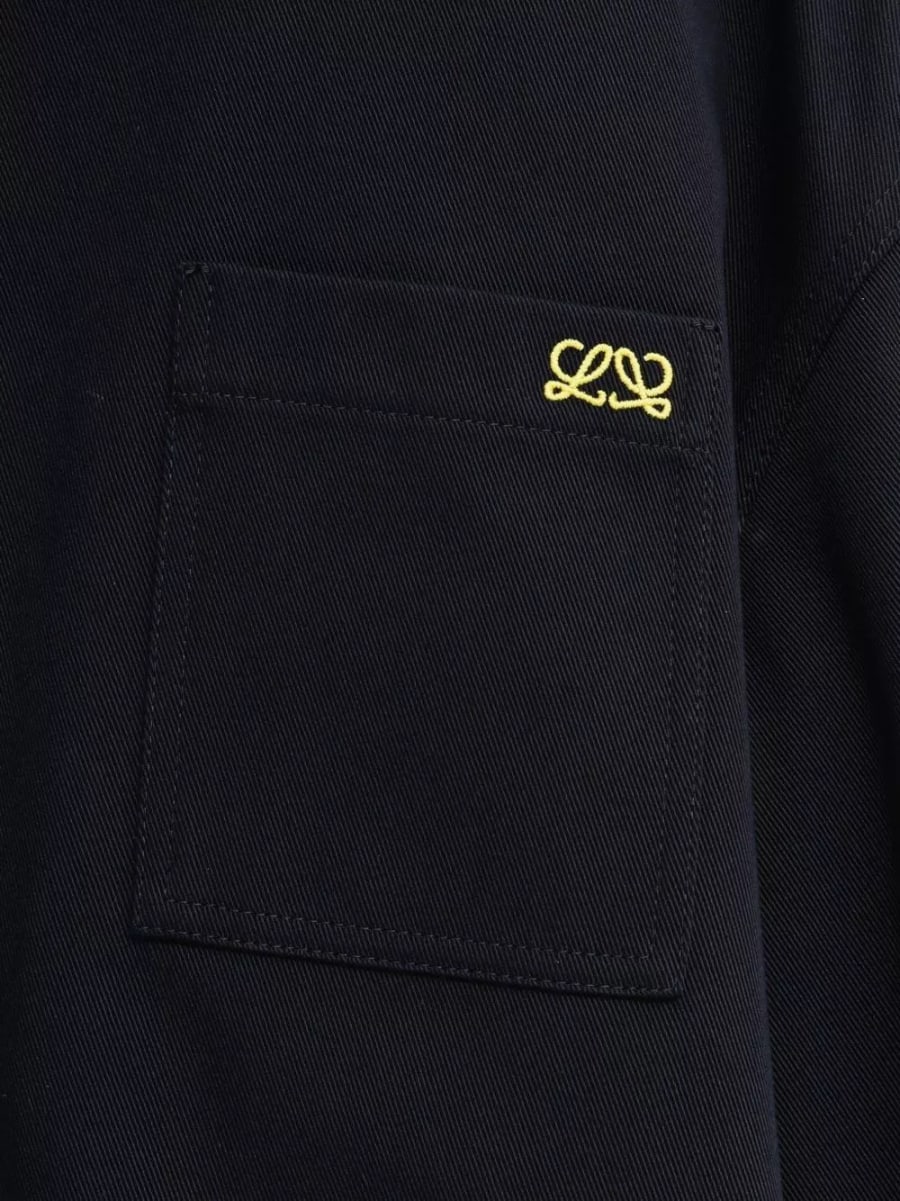 Loewe giacca con zip ricamata logo, view 2