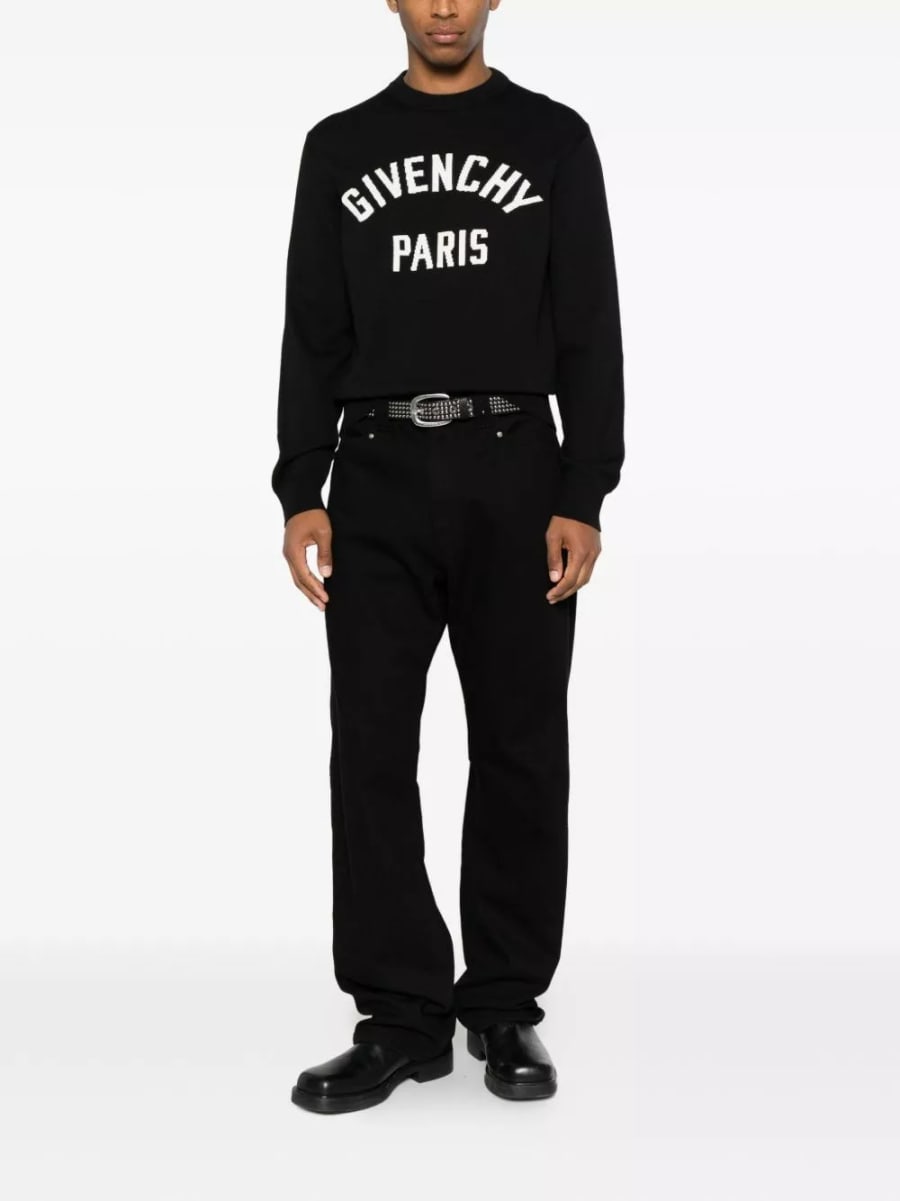 Givenchy Maglione girocollo in misto cotone, view 2