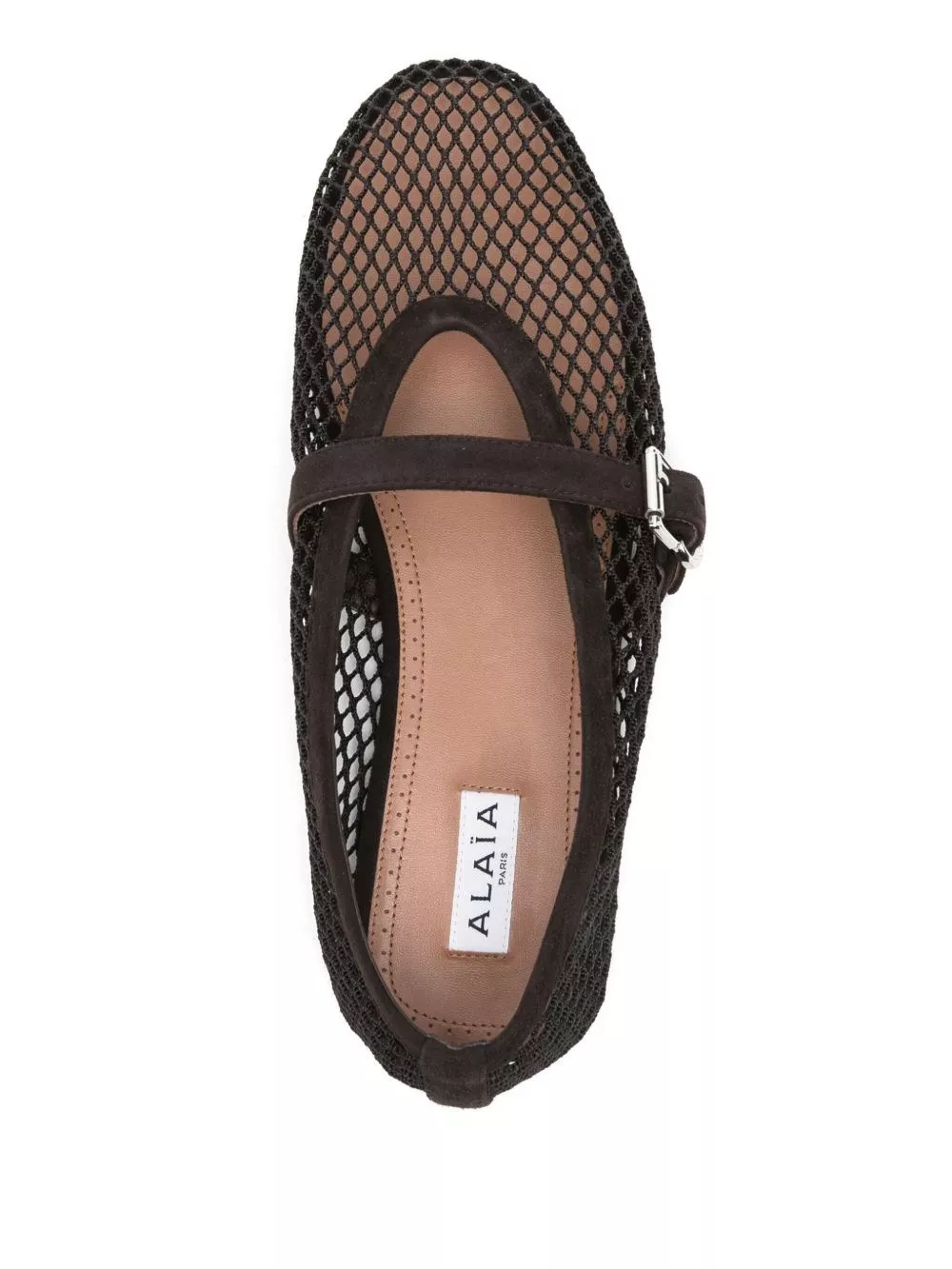 Alaïa Ballerine in pelle a rete, view 2