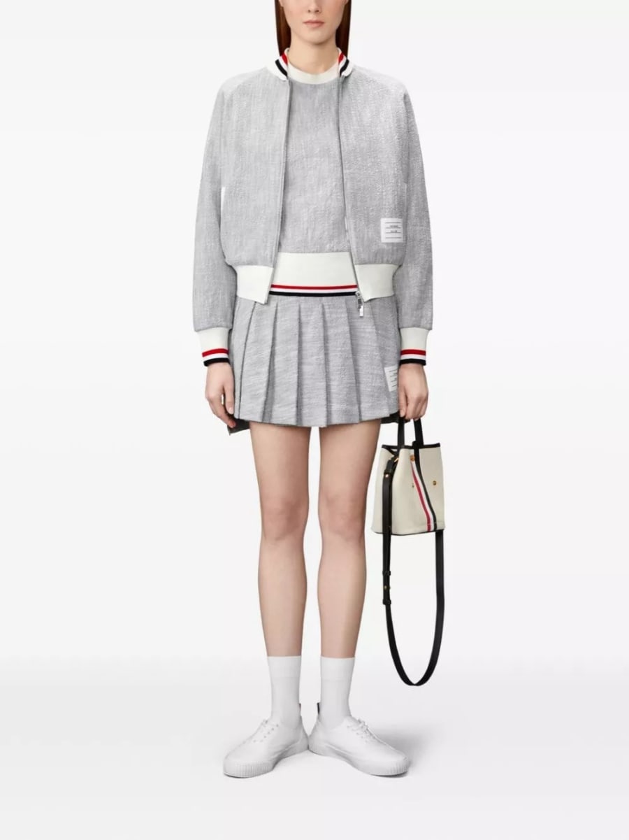 Thom Browne Gonna mini in cotone, view 3
