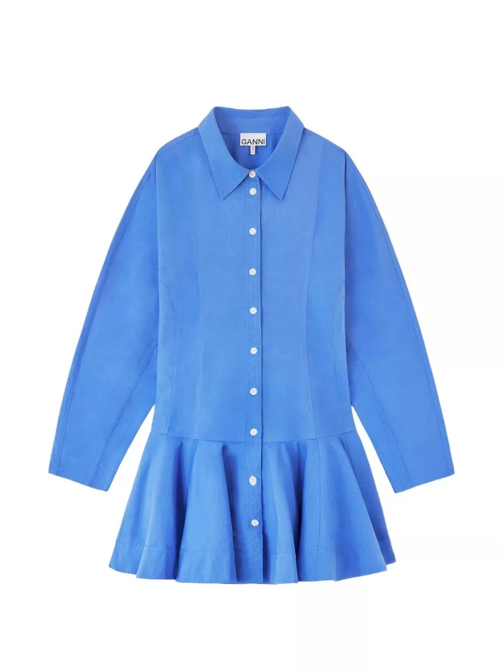 Ganni Abito camicia in cotone biologico