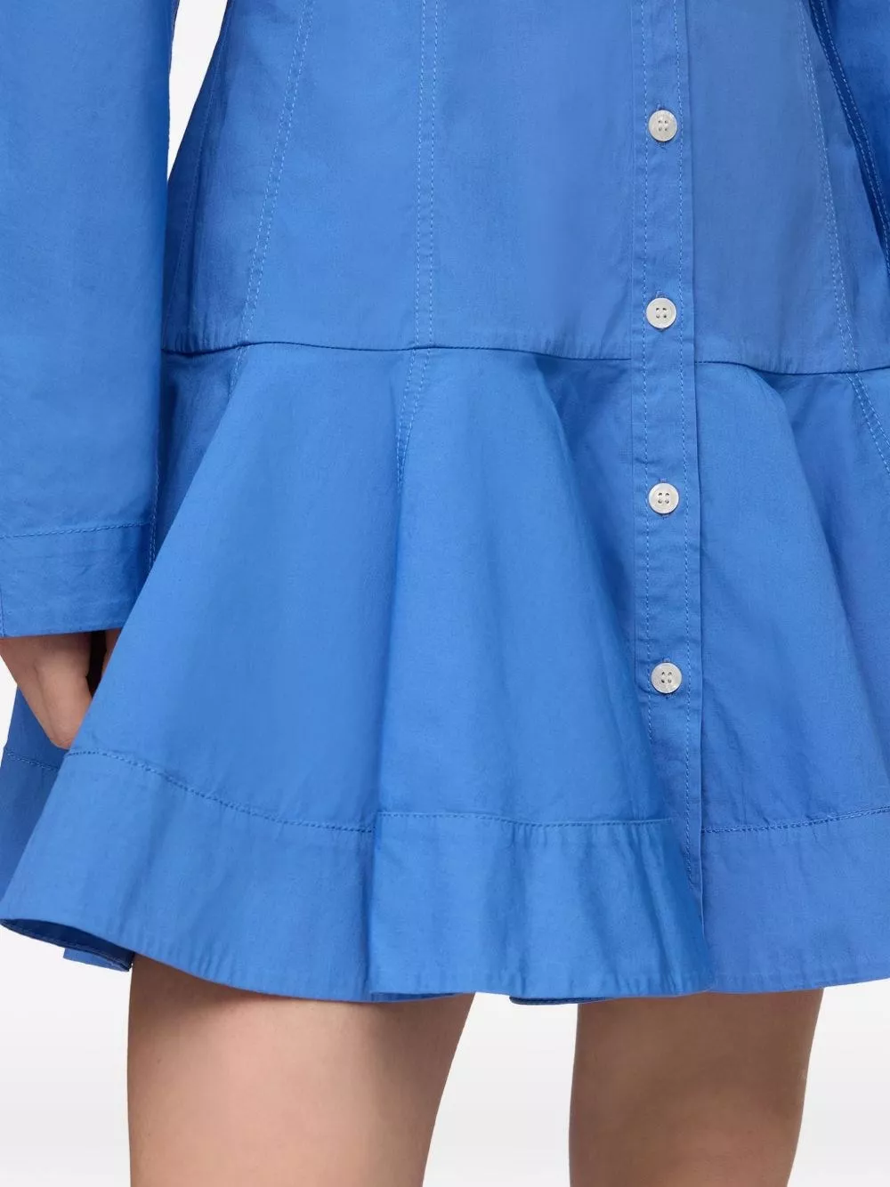 Ganni Abito camicia in cotone biologico, view 2