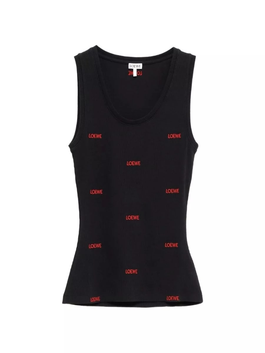 Loewe Top in cotone con logo