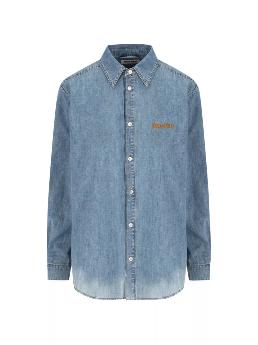 Miu Miu Camicia in cotone logo