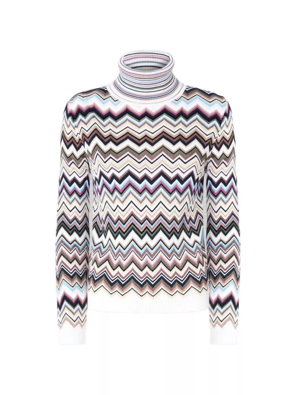 Missoni Maglione a collo alto con motivo zig zag