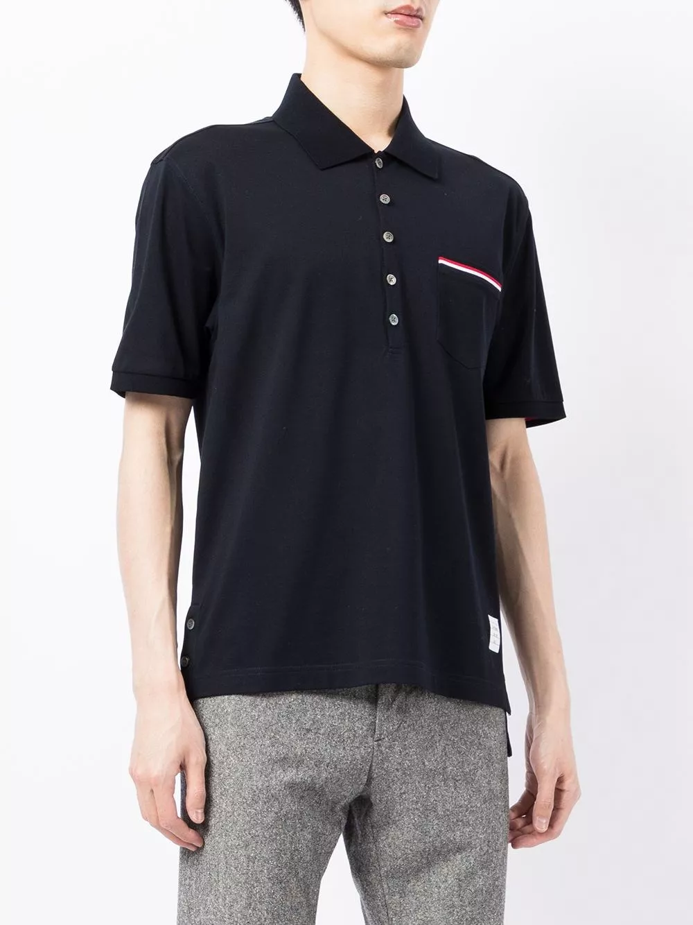 Thom Browne la polo in cotone, view 2