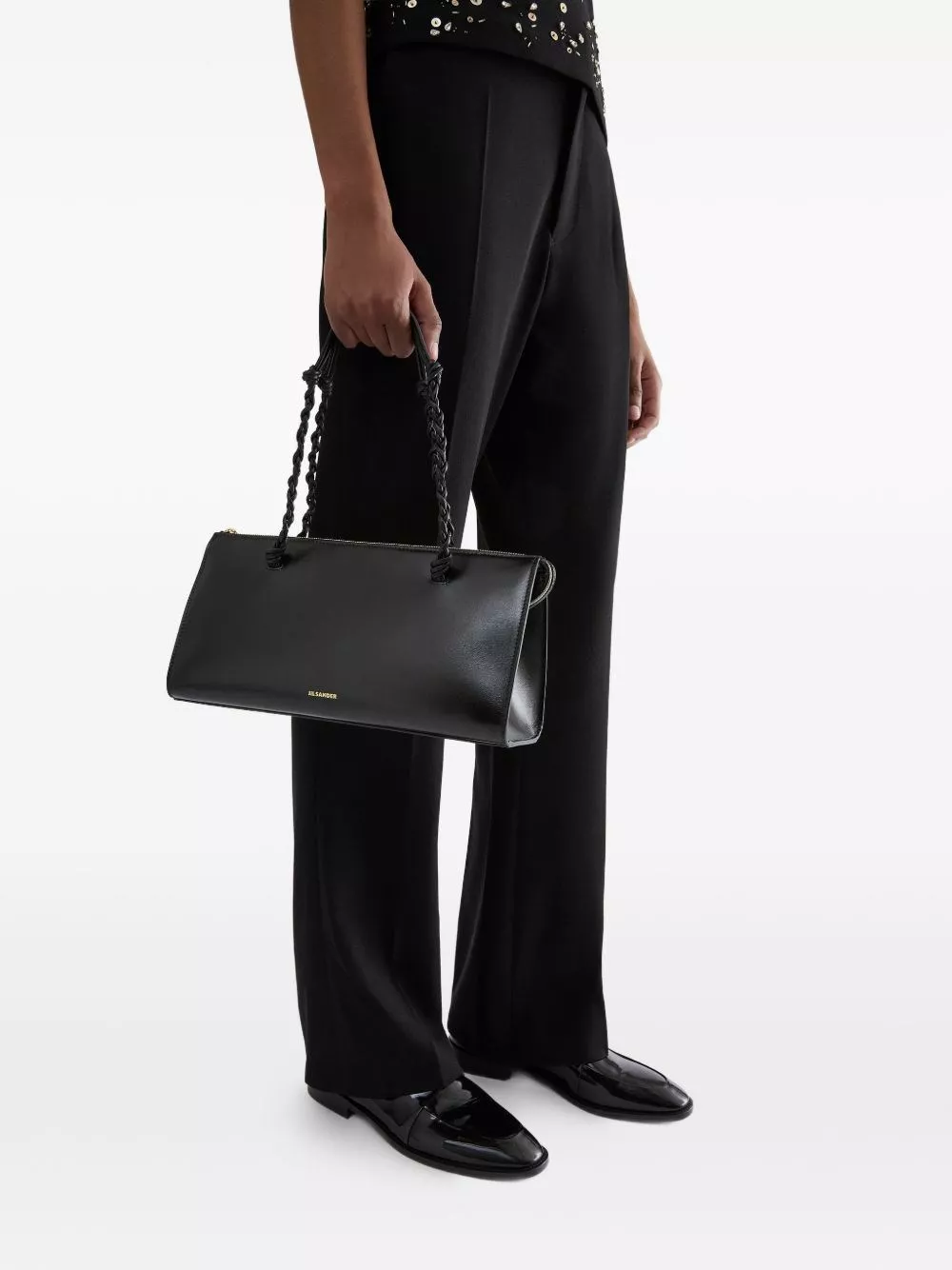 Jil Sander Borsa a spalla in pelle Tangle, view 2