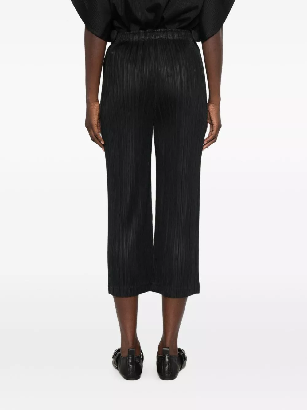 Pleats please issey miyake Pantaloni a gamba larga plissettati, view 2