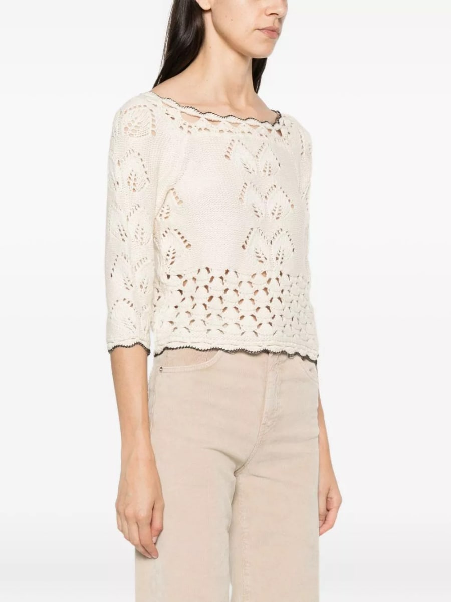 Marant etoile Top in cotone e lana Lua, view 3