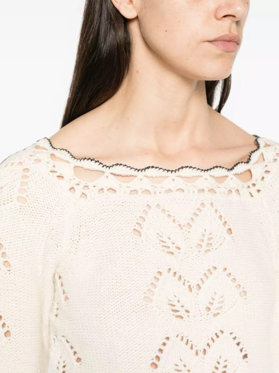 Marant etoile Top in cotone e lana Lua, view 4