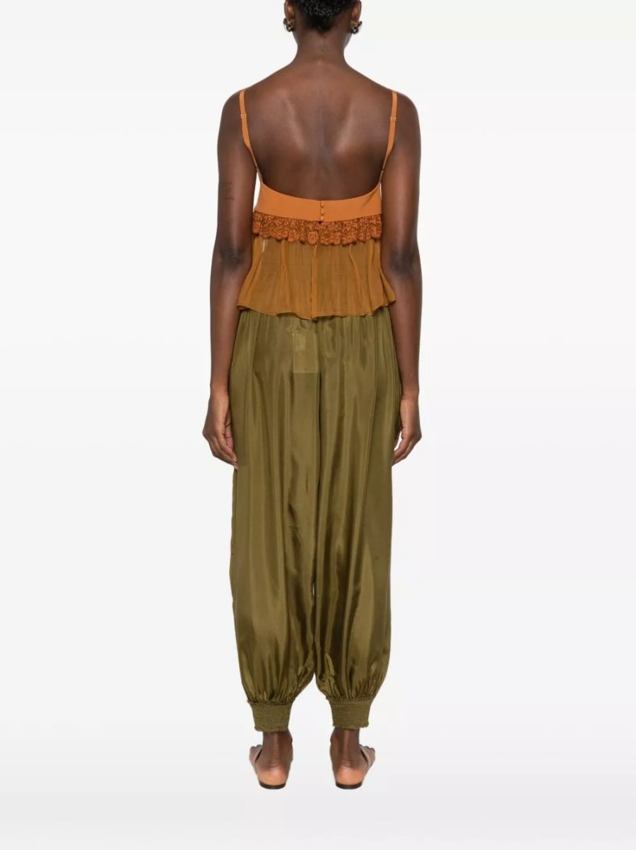 Chloé Top in seta con pizzo, view 2