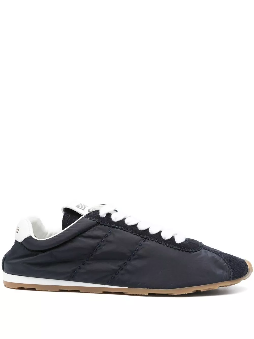 Miu Miu Sneakers in nylon e pelle Plume